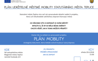 Setkání se zpracovateli projektu Plán udržitelné městské mobility Statutárního města Teplice